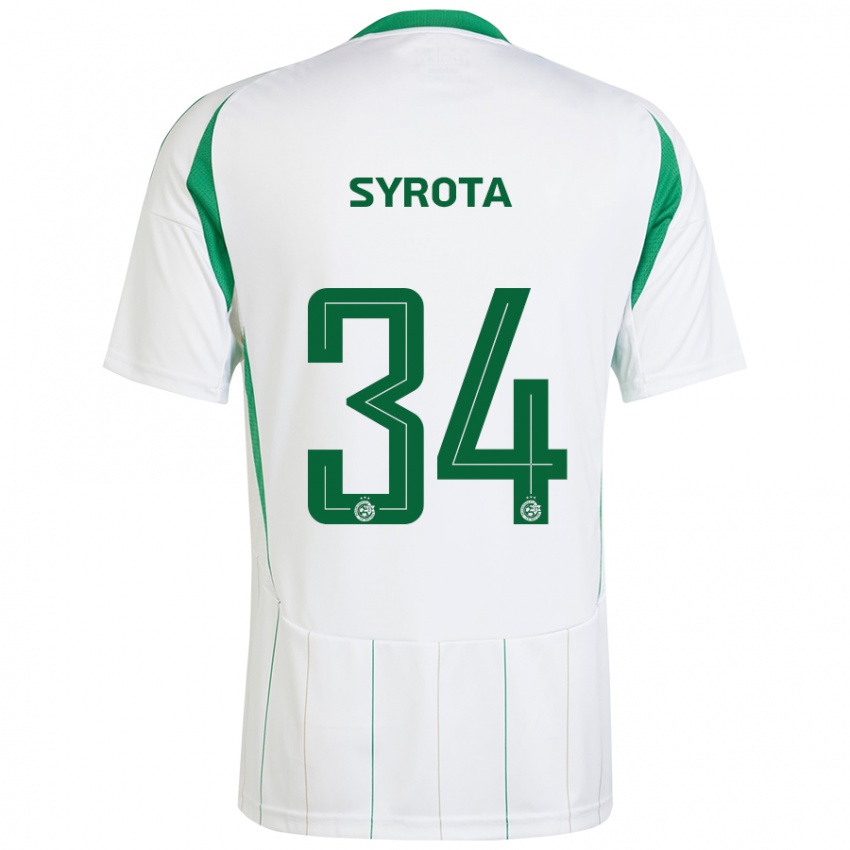 Niño Camiseta Oleksandr Syrota #34 Blanco Verde 2ª Equipación 2024/25 La Camisa México