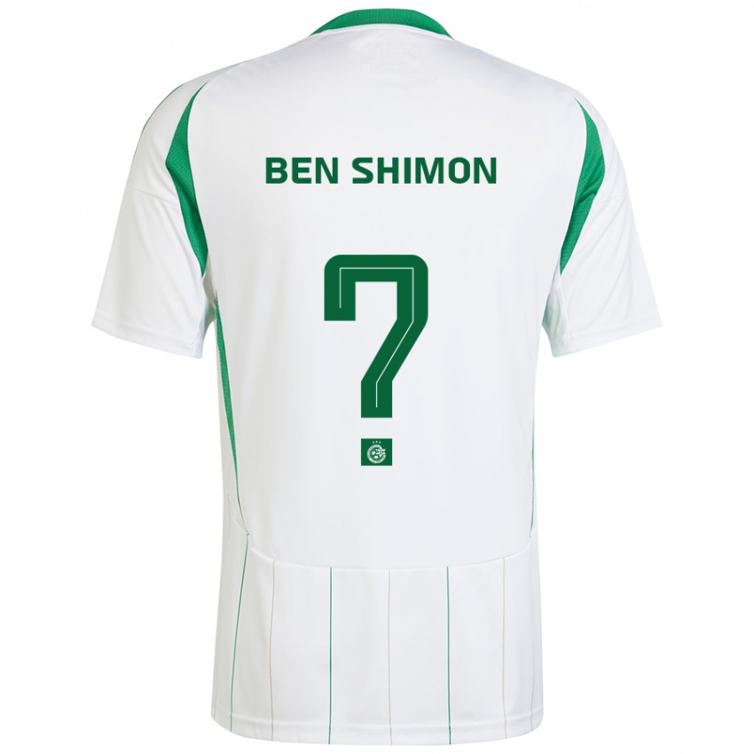 Niño Camiseta Elad Ben Shimon #0 Blanco Verde 2ª Equipación 2024/25 La Camisa México