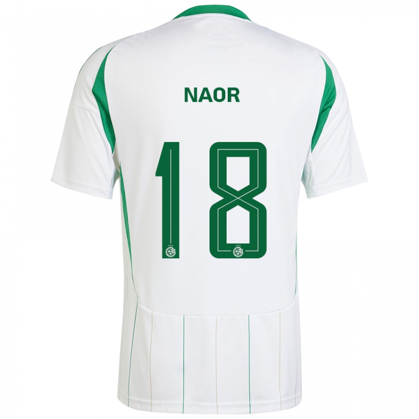 Niño Camiseta Goni Naor #18 Blanco Verde 2ª Equipación 2024/25 La Camisa México