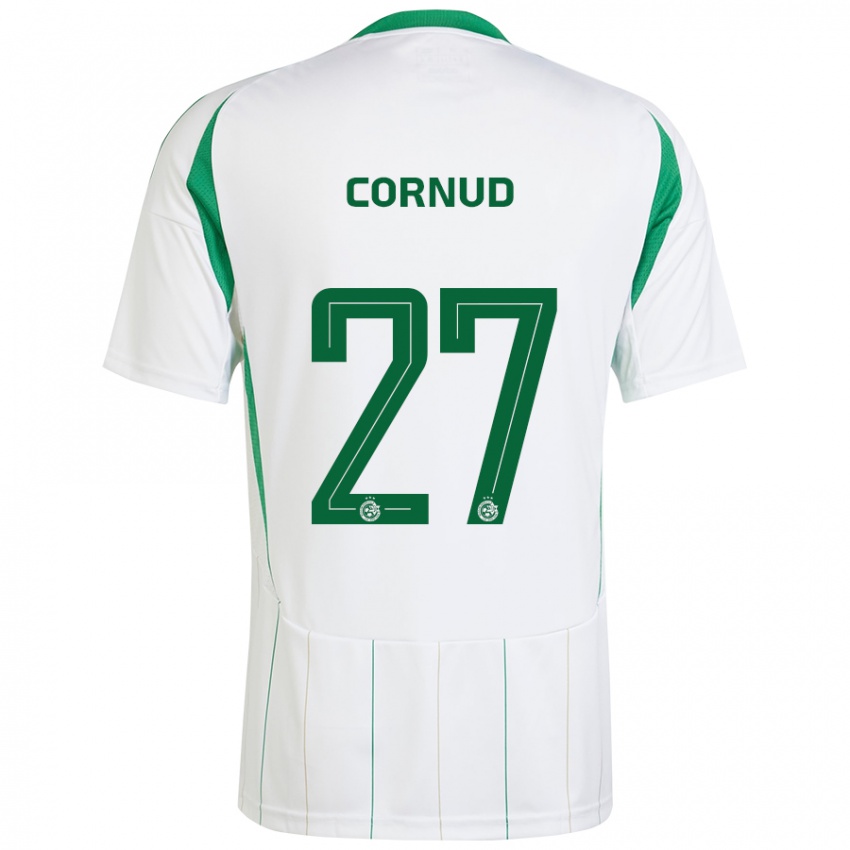 Niño Camiseta Pierre Cornud #27 Blanco Verde 2ª Equipación 2024/25 La Camisa México