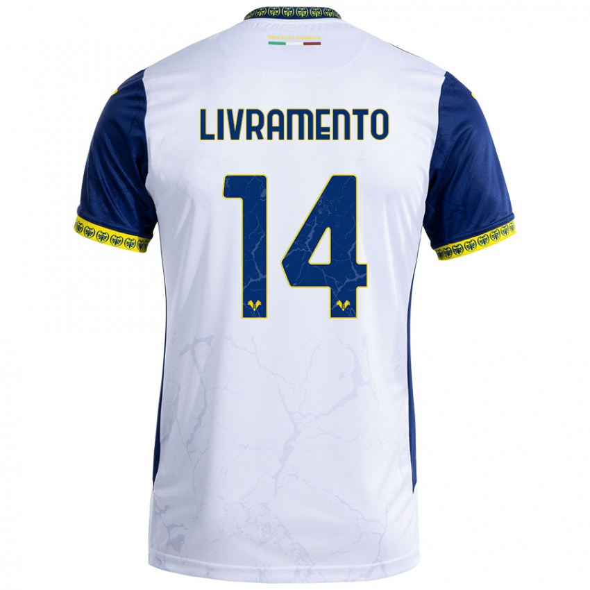 Niño Camiseta Dailon Rocha Livramento #14 Blanco Azul 2ª Equipación 2024/25 La Camisa México