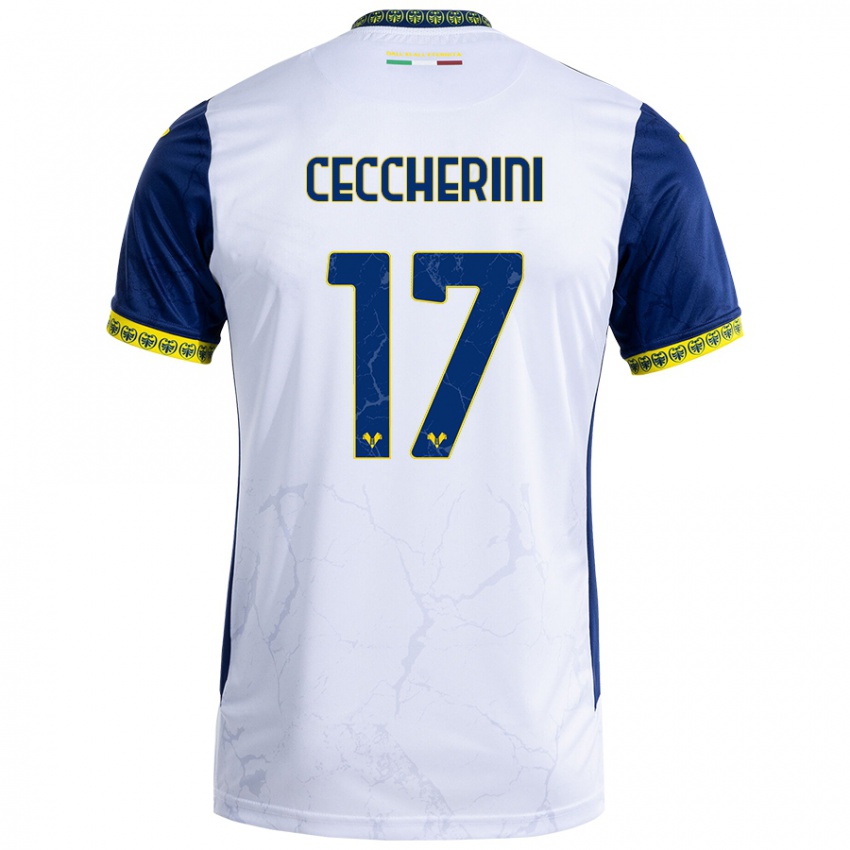 Niño Camiseta Federico Ceccherini #17 Blanco Azul 2ª Equipación 2024/25 La Camisa México