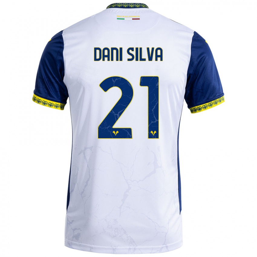 Niño Camiseta Dani Silva #21 Blanco Azul 2ª Equipación 2024/25 La Camisa México