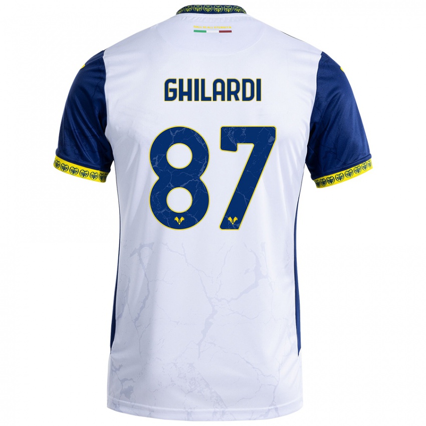 Niño Camiseta Daniele Ghilardi #87 Blanco Azul 2ª Equipación 2024/25 La Camisa México