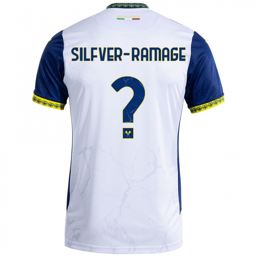 Niño Camiseta William Silfver-Ramage #0 Blanco Azul 2ª Equipación 2024/25 La Camisa México