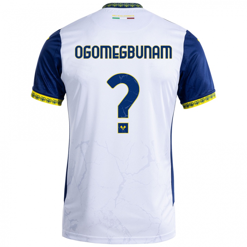 Niño Camiseta Izu Ogomegbunam #0 Blanco Azul 2ª Equipación 2024/25 La Camisa México