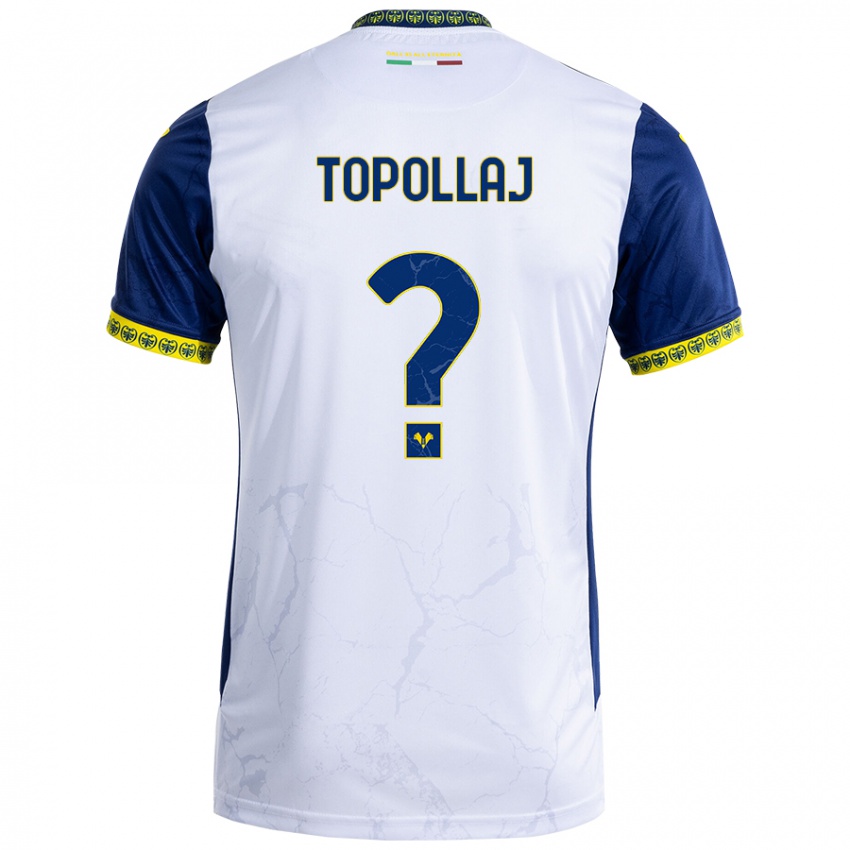 Niño Camiseta Mark Topollaj #0 Blanco Azul 2ª Equipación 2024/25 La Camisa México