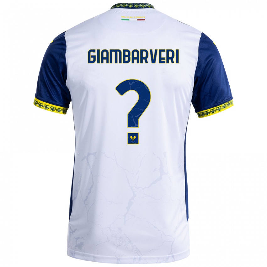 Niño Camiseta Mattia Giambarveri #0 Blanco Azul 2ª Equipación 2024/25 La Camisa México