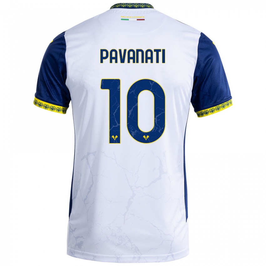 Niño Camiseta Alessandro Pavanati #10 Blanco Azul 2ª Equipación 2024/25 La Camisa México