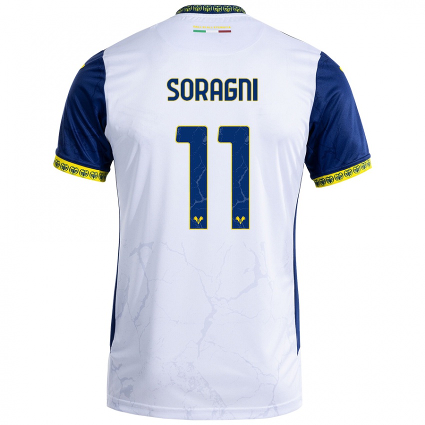 Niño Camiseta Alberto Soragni #11 Blanco Azul 2ª Equipación 2024/25 La Camisa México