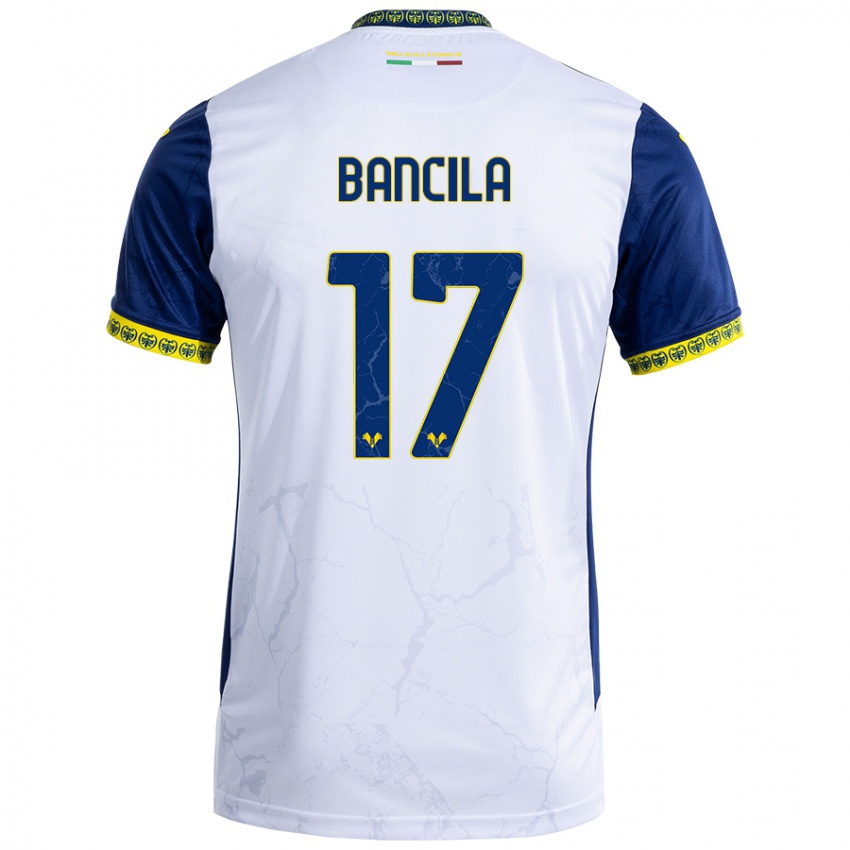 Niño Camiseta Darius Bancila #17 Blanco Azul 2ª Equipación 2024/25 La Camisa México