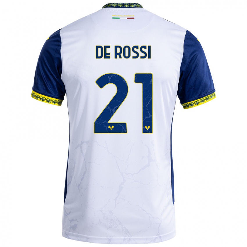 Niño Camiseta Michele De Rossi #21 Blanco Azul 2ª Equipación 2024/25 La Camisa México