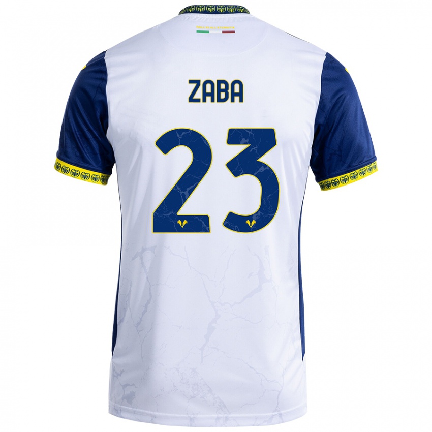 Niño Camiseta Nelson Zaba #23 Blanco Azul 2ª Equipación 2024/25 La Camisa México