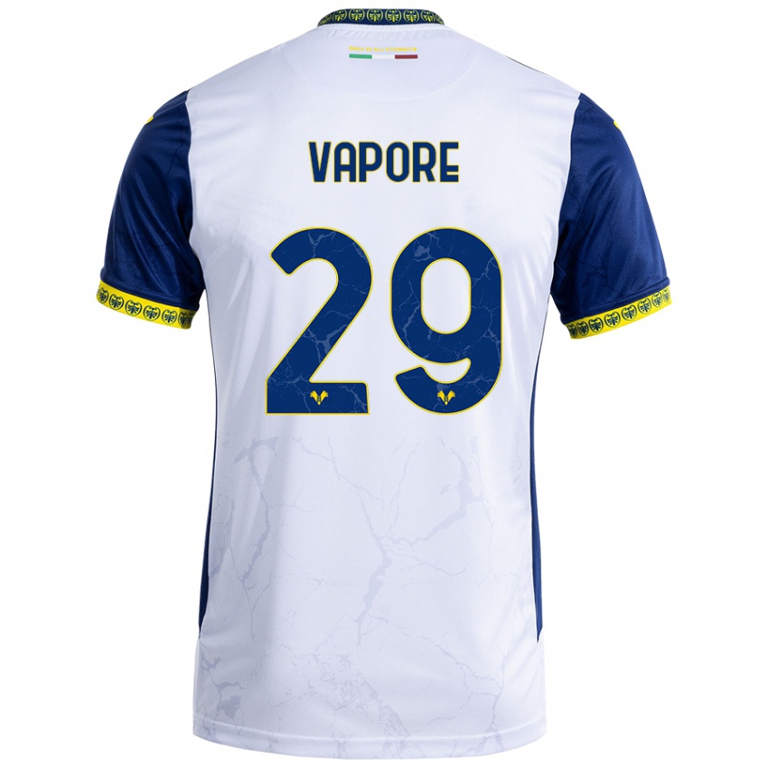 Niño Camiseta Angelo Vapore #29 Blanco Azul 2ª Equipación 2024/25 La Camisa México