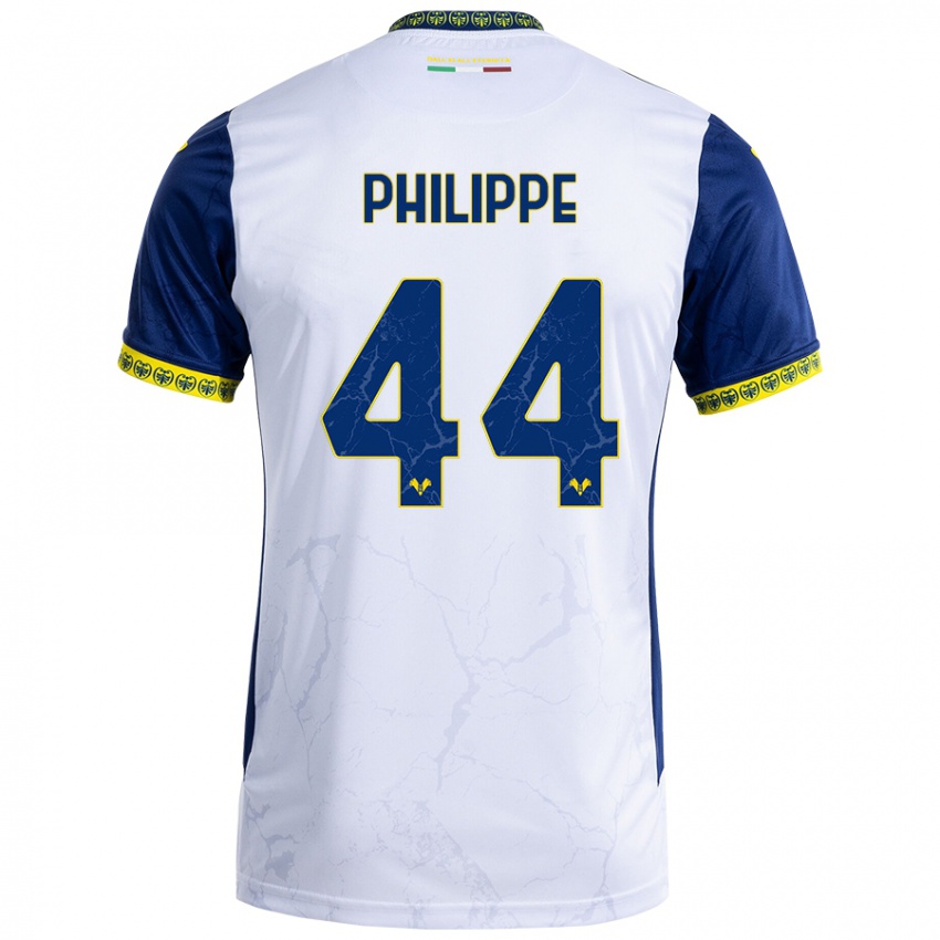 Niño Camiseta Mathis Philippe #44 Blanco Azul 2ª Equipación 2024/25 La Camisa México