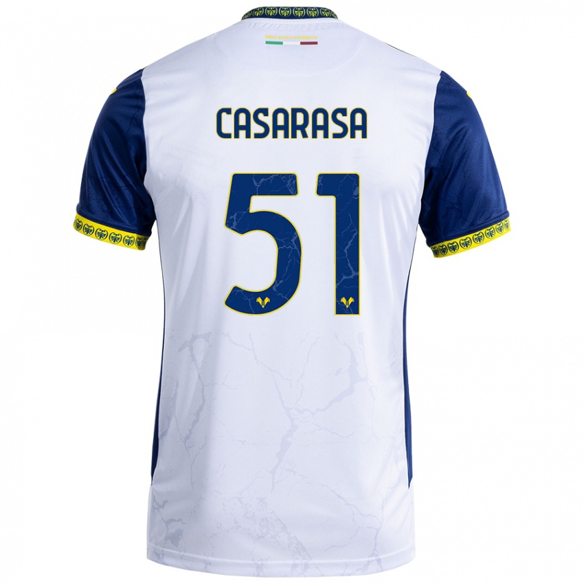 Niño Camiseta Asia Casarasa #51 Blanco Azul 2ª Equipación 2024/25 La Camisa México