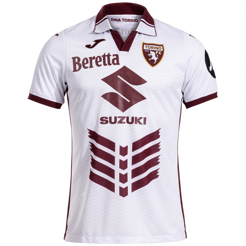 Niño Camiseta Alessandro Dellavalle #25 Blanco Granate 2ª Equipación 2024/25 La Camisa México