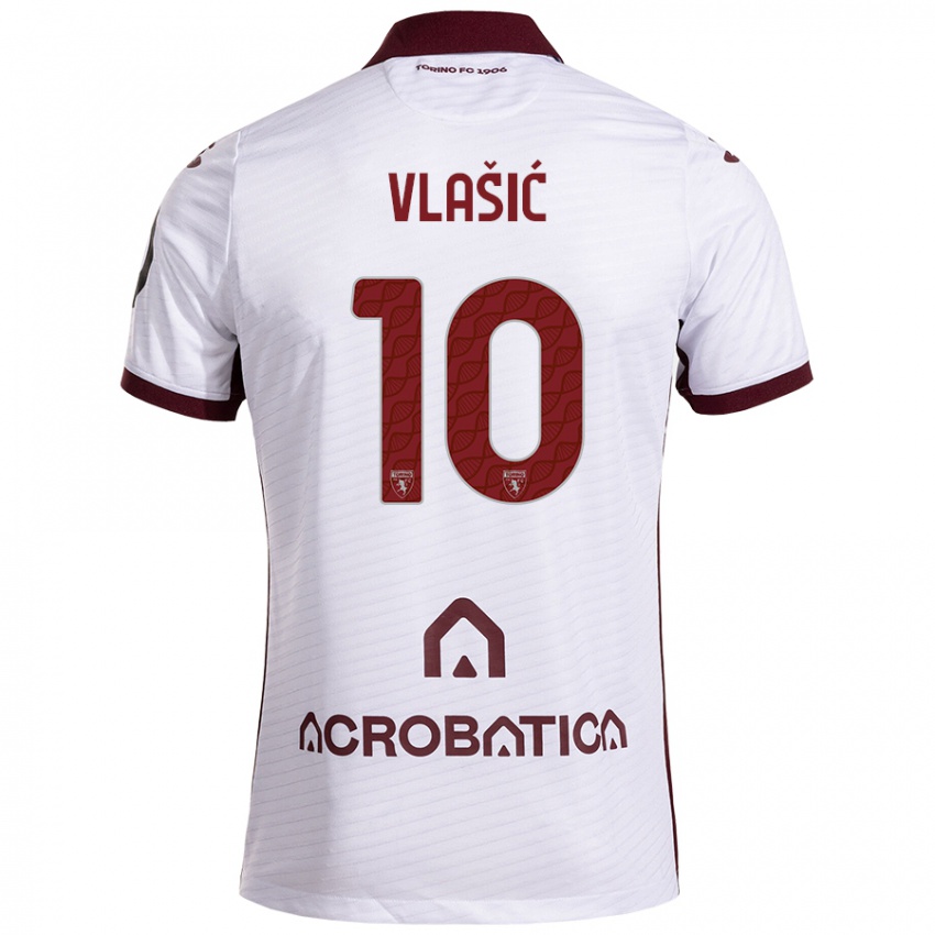 Niño Camiseta Nikola Vlašić #10 Blanco Granate 2ª Equipación 2024/25 La Camisa México