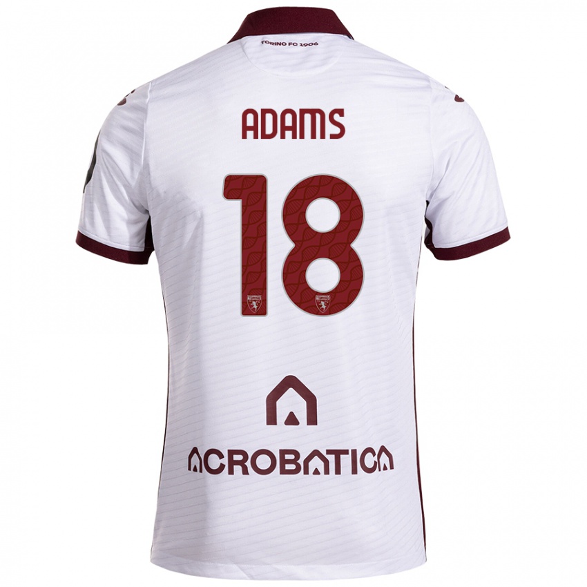 Niño Camiseta Ché Adams #18 Blanco Granate 2ª Equipación 2024/25 La Camisa México