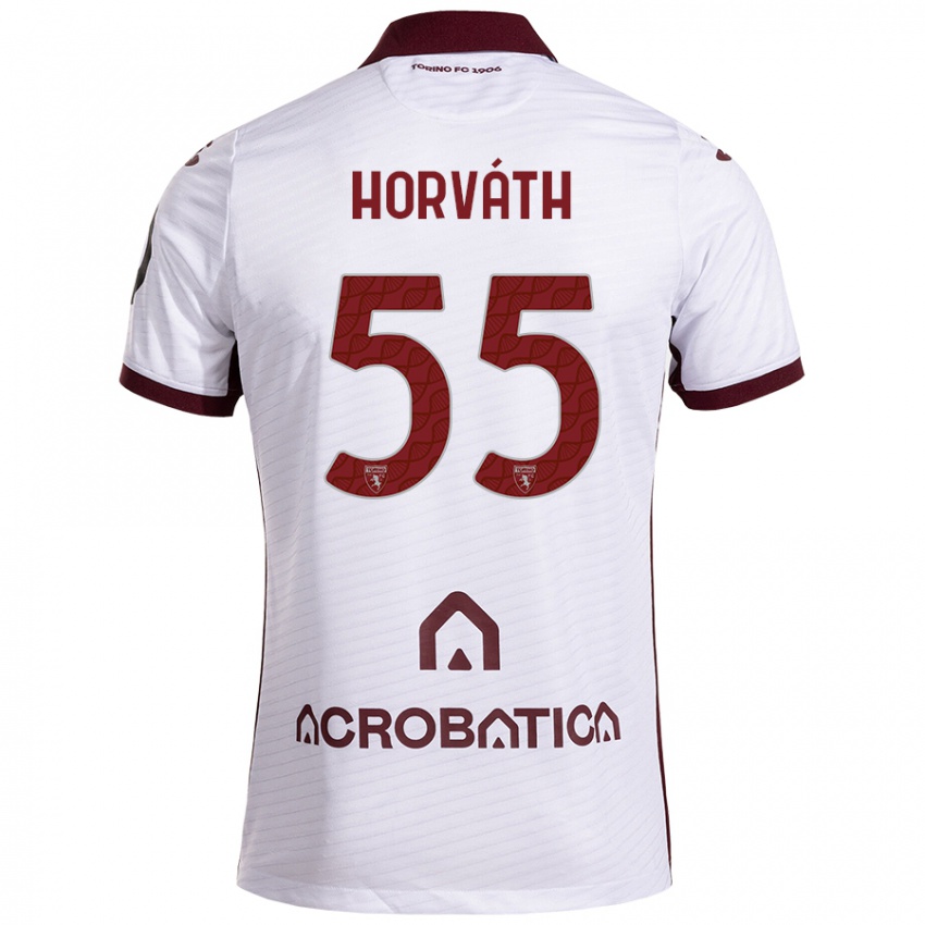 Niño Camiseta Krisztofer Horváth #55 Blanco Granate 2ª Equipación 2024/25 La Camisa México