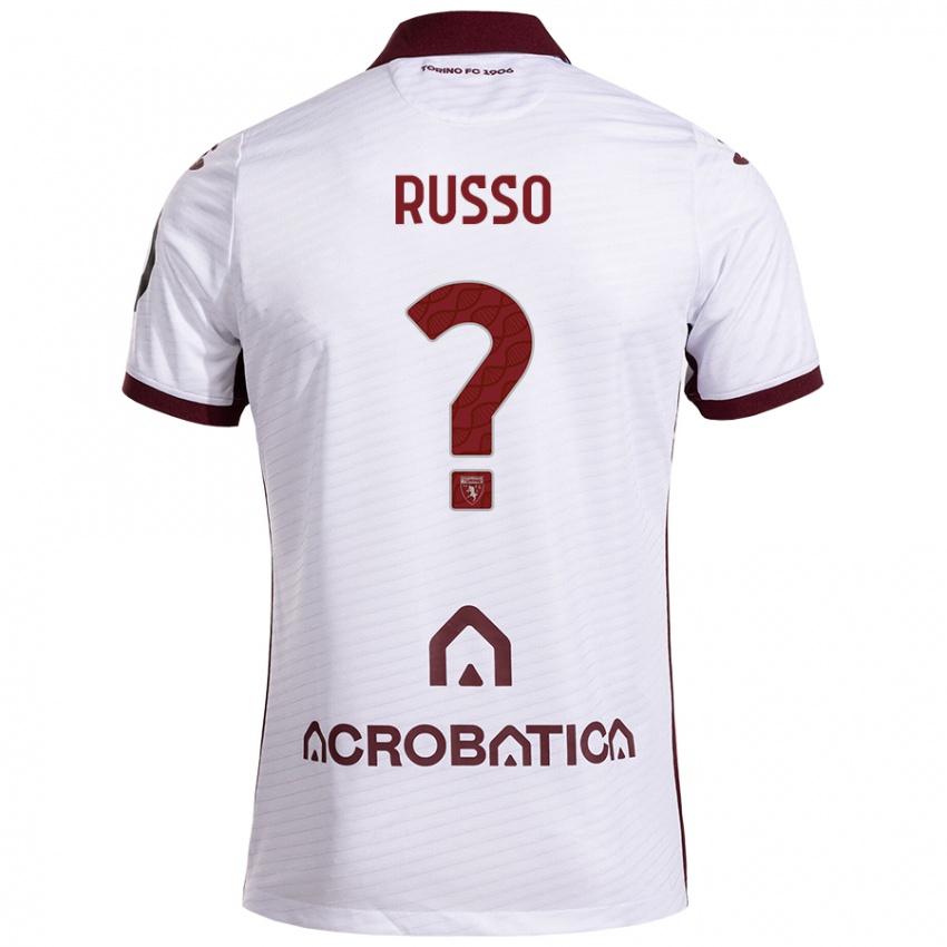 Niño Camiseta Lorenzo Russo #0 Blanco Granate 2ª Equipación 2024/25 La Camisa México