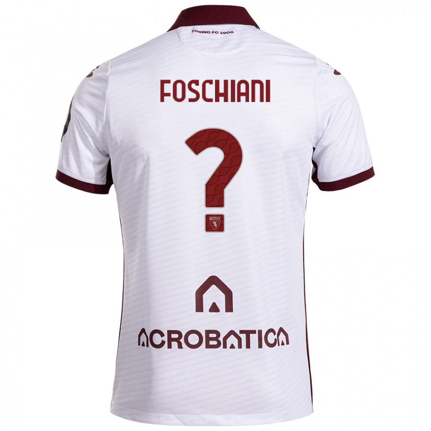 Niño Camiseta Francesco Foschiani #0 Blanco Granate 2ª Equipación 2024/25 La Camisa México