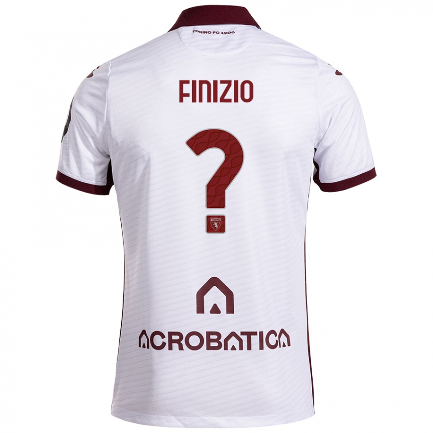 Niño Camiseta Davide Finizio #0 Blanco Granate 2ª Equipación 2024/25 La Camisa México