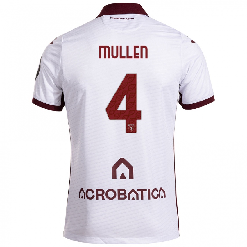 Niño Camiseta Senan Mullen #4 Blanco Granate 2ª Equipación 2024/25 La Camisa México