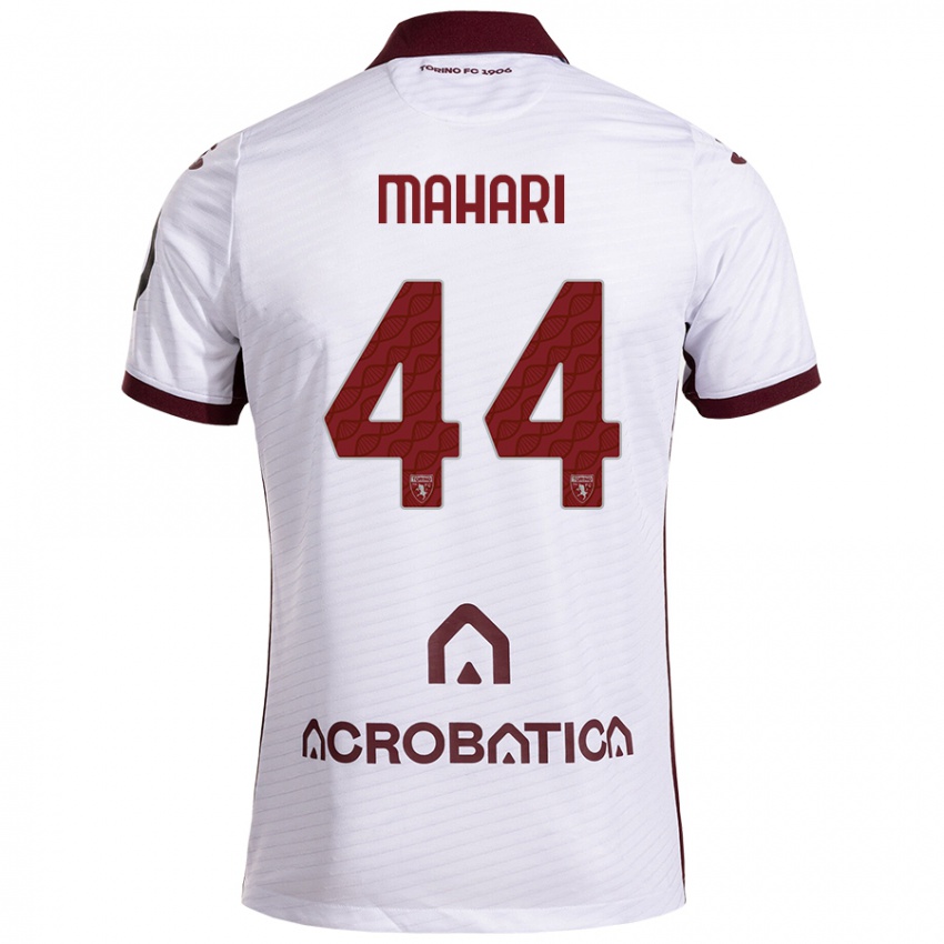 Niño Camiseta Efdon Mahari #44 Blanco Granate 2ª Equipación 2024/25 La Camisa México