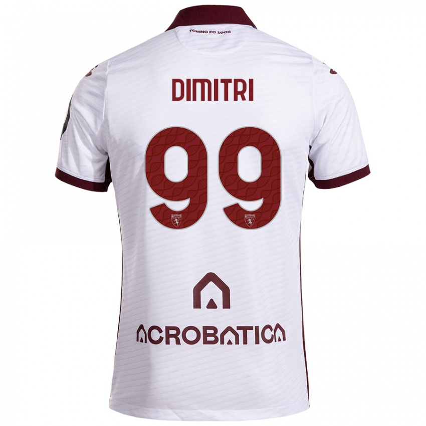 Niño Camiseta Matteo Dimitri #99 Blanco Granate 2ª Equipación 2024/25 La Camisa México