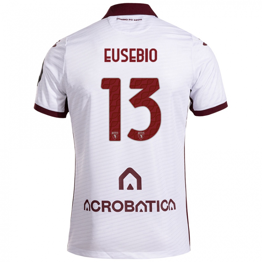 Niño Camiseta Chiara Eusebio #13 Blanco Granate 2ª Equipación 2024/25 La Camisa México