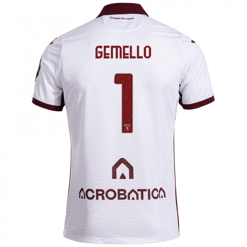 Niño Camiseta Luca Gemello #1 Blanco Granate 2ª Equipación 2024/25 La Camisa México