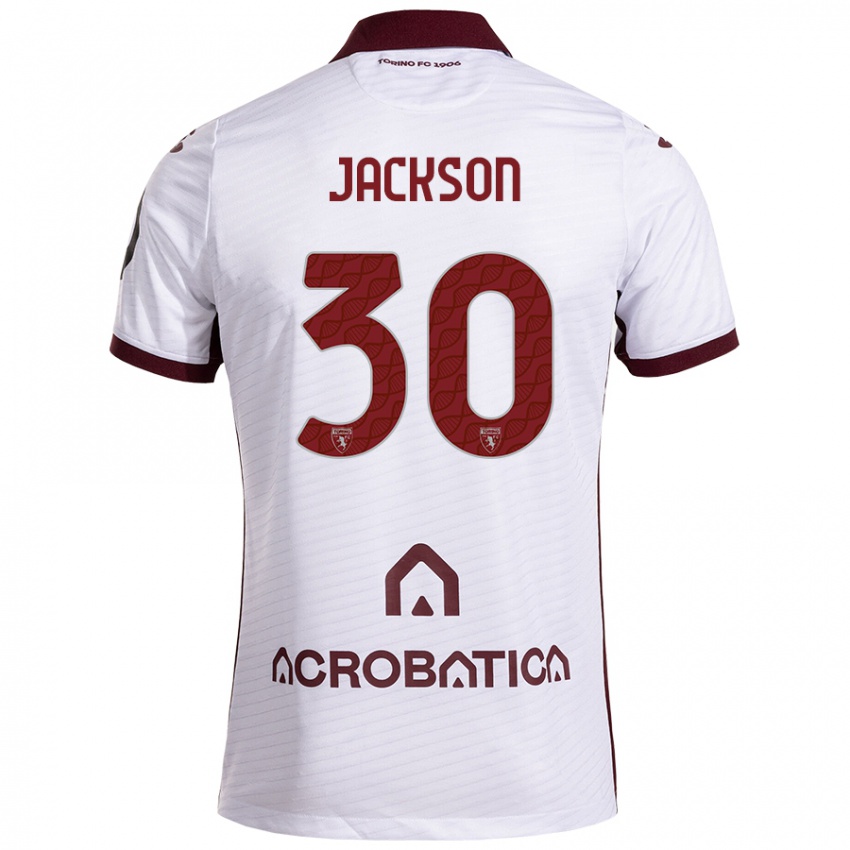 Niño Camiseta Michael Jackson #30 Blanco Granate 2ª Equipación 2024/25 La Camisa México