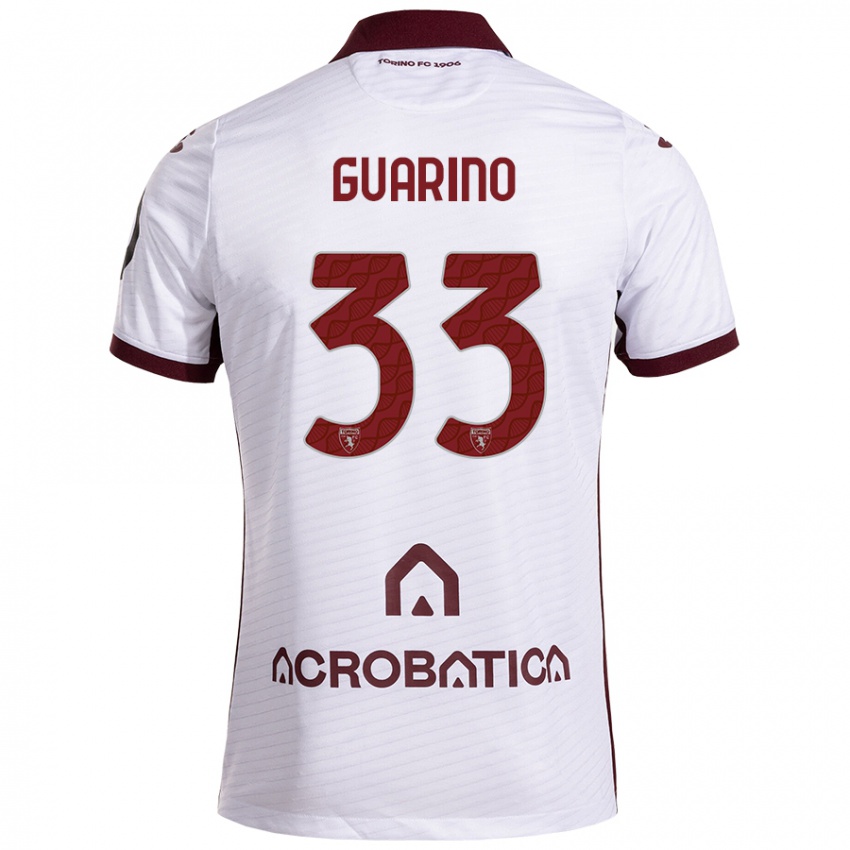 Niño Camiseta Rita Guarino #33 Blanco Granate 2ª Equipación 2024/25 La Camisa México