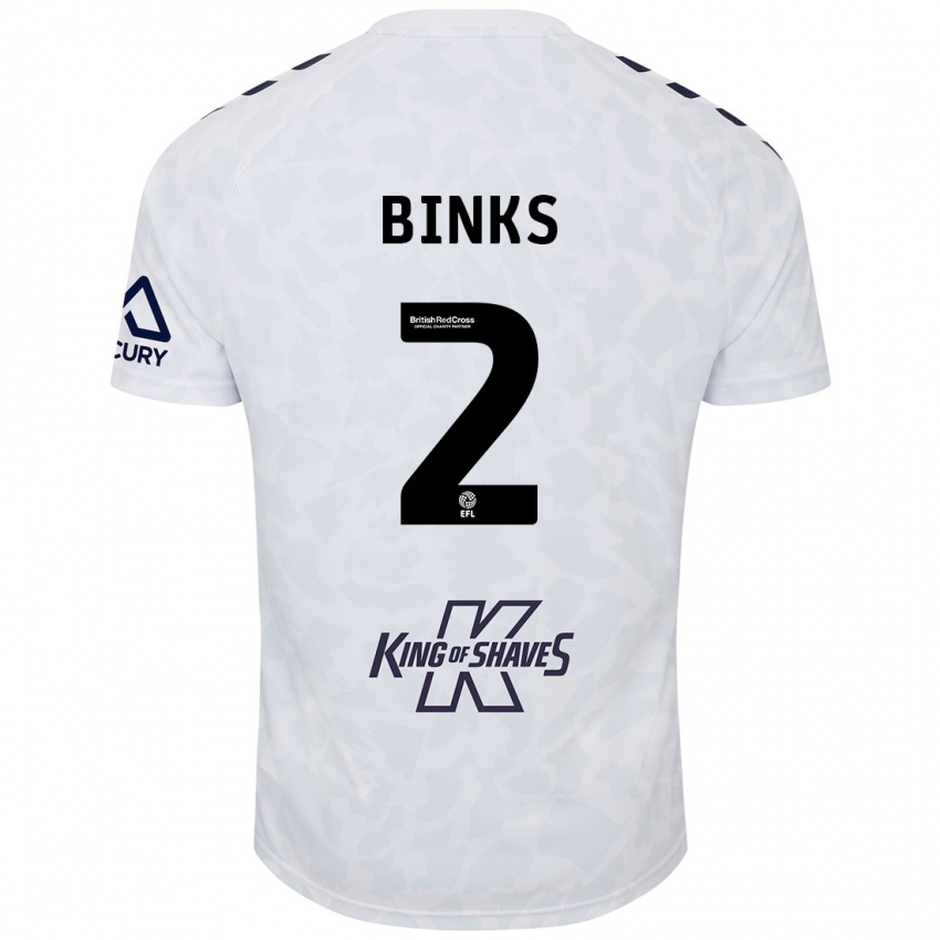 Niño Camiseta Luis Binks #2 Blanco 2ª Equipación 2024/25 La Camisa México