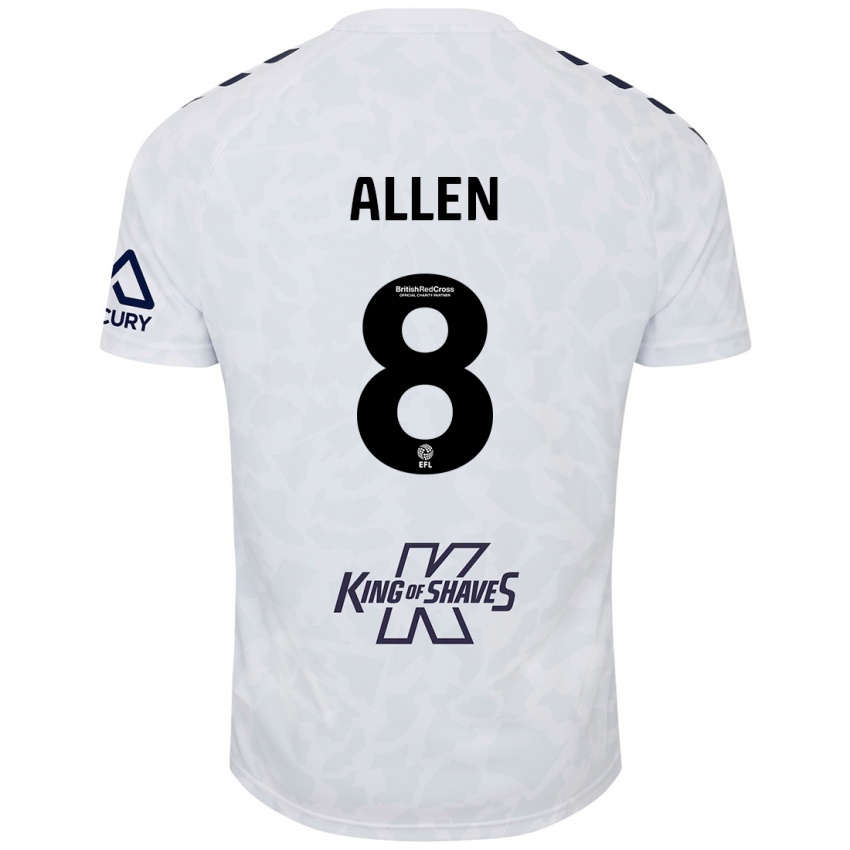 Niño Camiseta Jamie Allen #8 Blanco 2ª Equipación 2024/25 La Camisa México