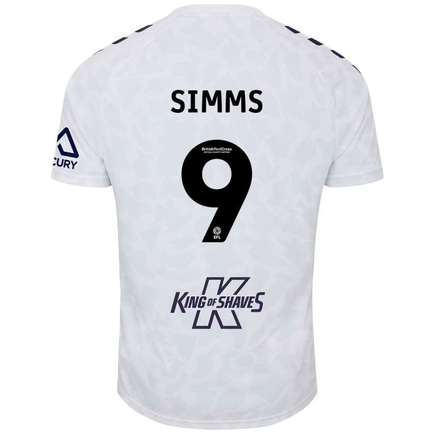 Niño Camiseta Ellis Simms #9 Blanco 2ª Equipación 2024/25 La Camisa México