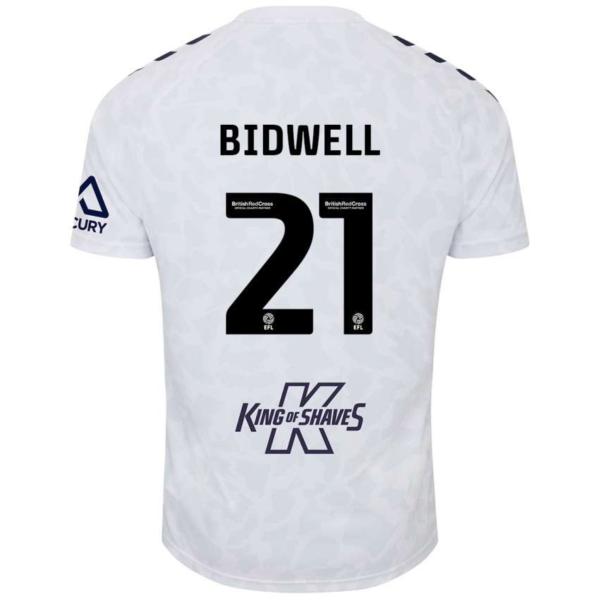 Niño Camiseta Jake Bidwell #21 Blanco 2ª Equipación 2024/25 La Camisa México