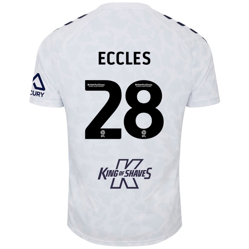 Niño Camiseta Josh Eccles #28 Blanco 2ª Equipación 2024/25 La Camisa México