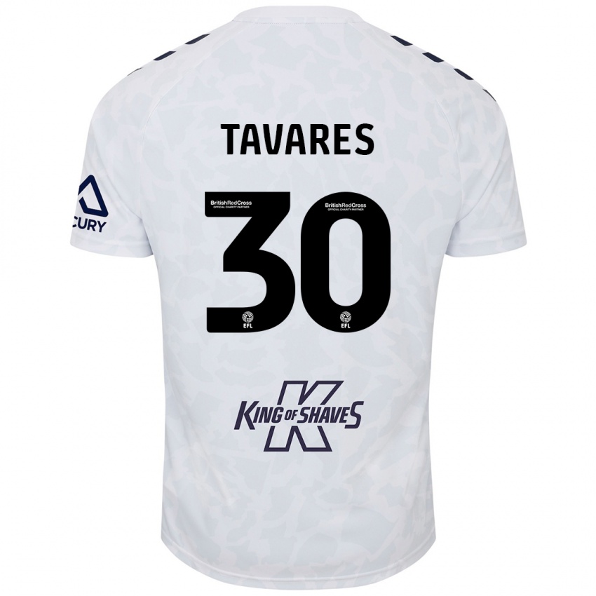 Niño Camiseta Fábio Tavares #30 Blanco 2ª Equipación 2024/25 La Camisa México