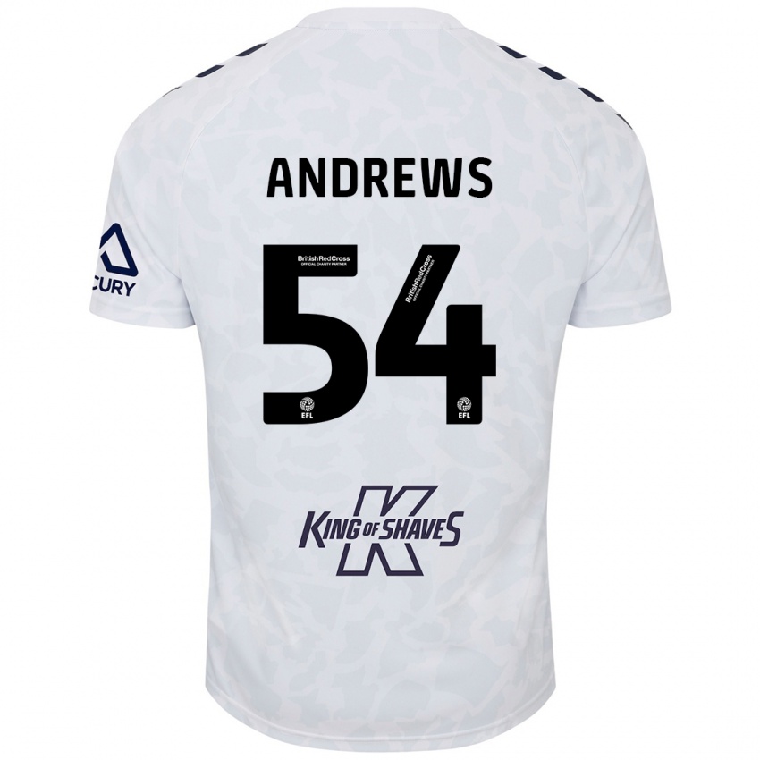 Niño Camiseta Kai Andrews #54 Blanco 2ª Equipación 2024/25 La Camisa México