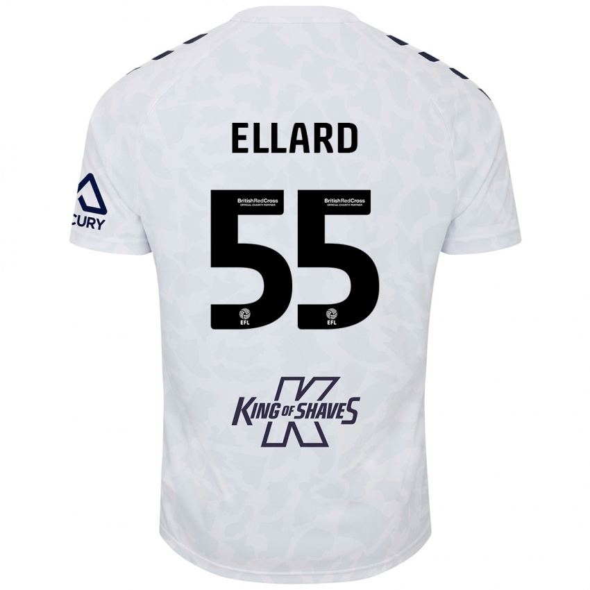 Niño Camiseta Aston Ellard #55 Blanco 2ª Equipación 2024/25 La Camisa México