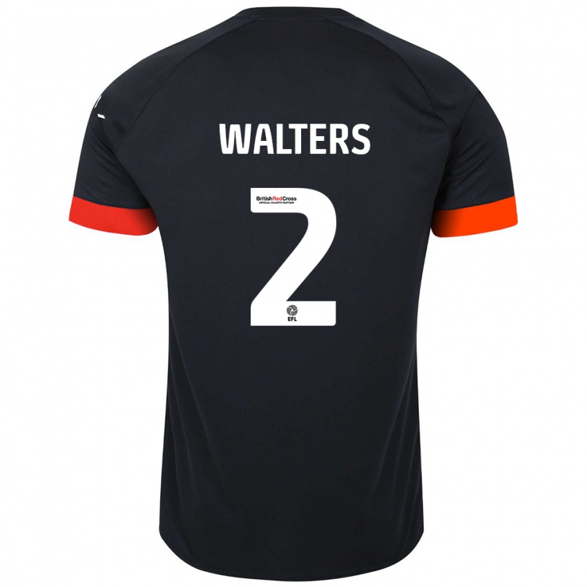 Niño Camiseta Reuell Walters #2 Negro Naranja 2ª Equipación 2024/25 La Camisa México