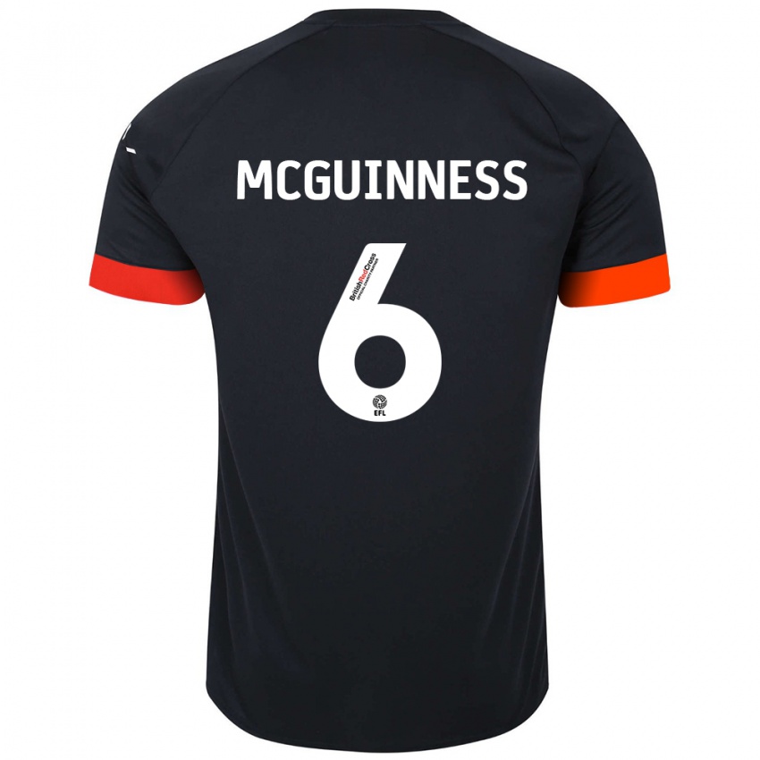 Niño Camiseta Mark Mcguinness #6 Negro Naranja 2ª Equipación 2024/25 La Camisa México