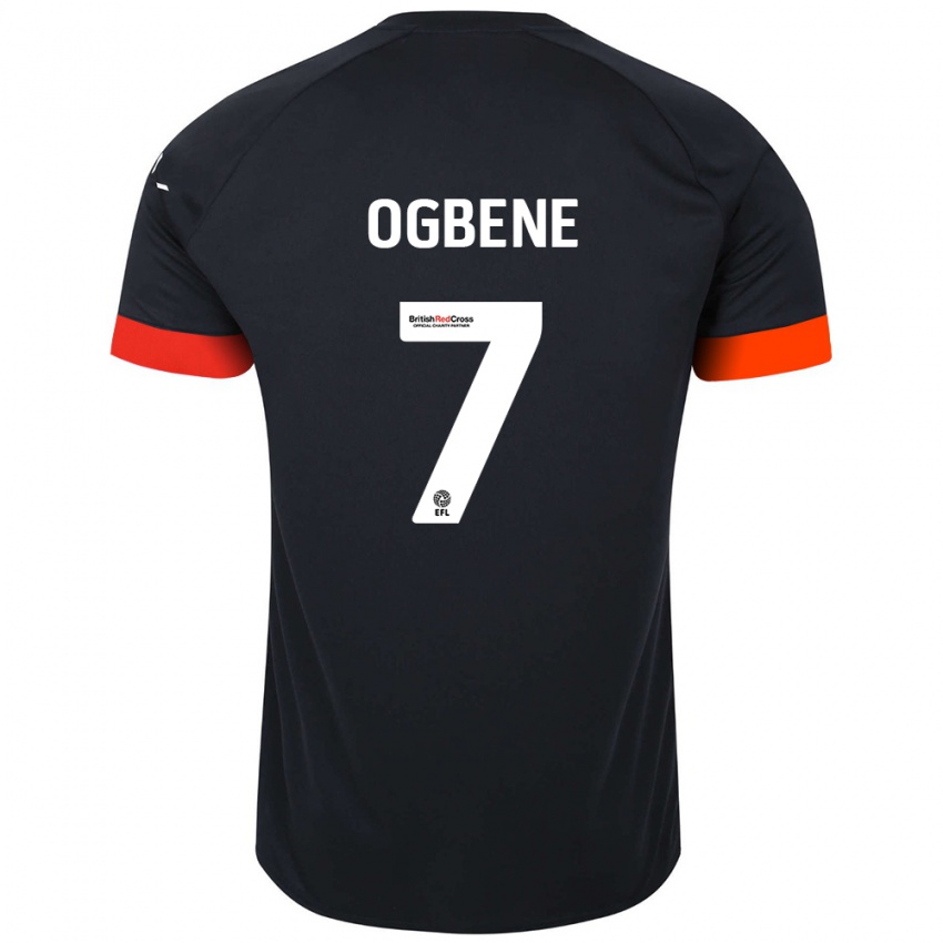 Niño Camiseta Chiedozie Ogbene #7 Negro Naranja 2ª Equipación 2024/25 La Camisa México