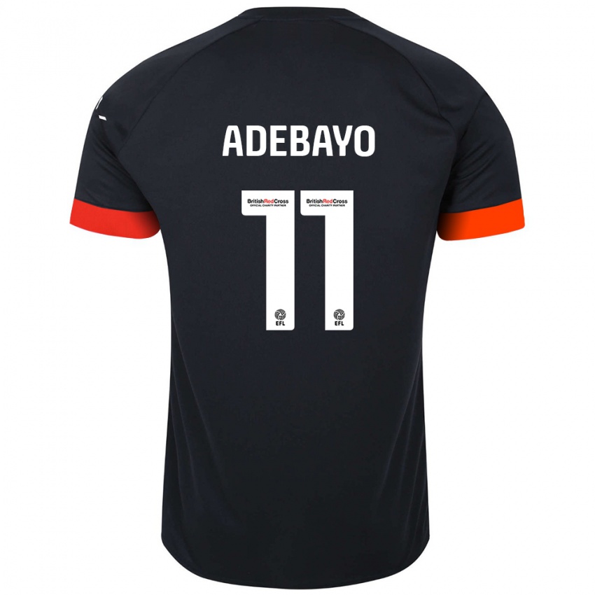 Niño Camiseta Elijah Adebayo #11 Negro Naranja 2ª Equipación 2024/25 La Camisa México