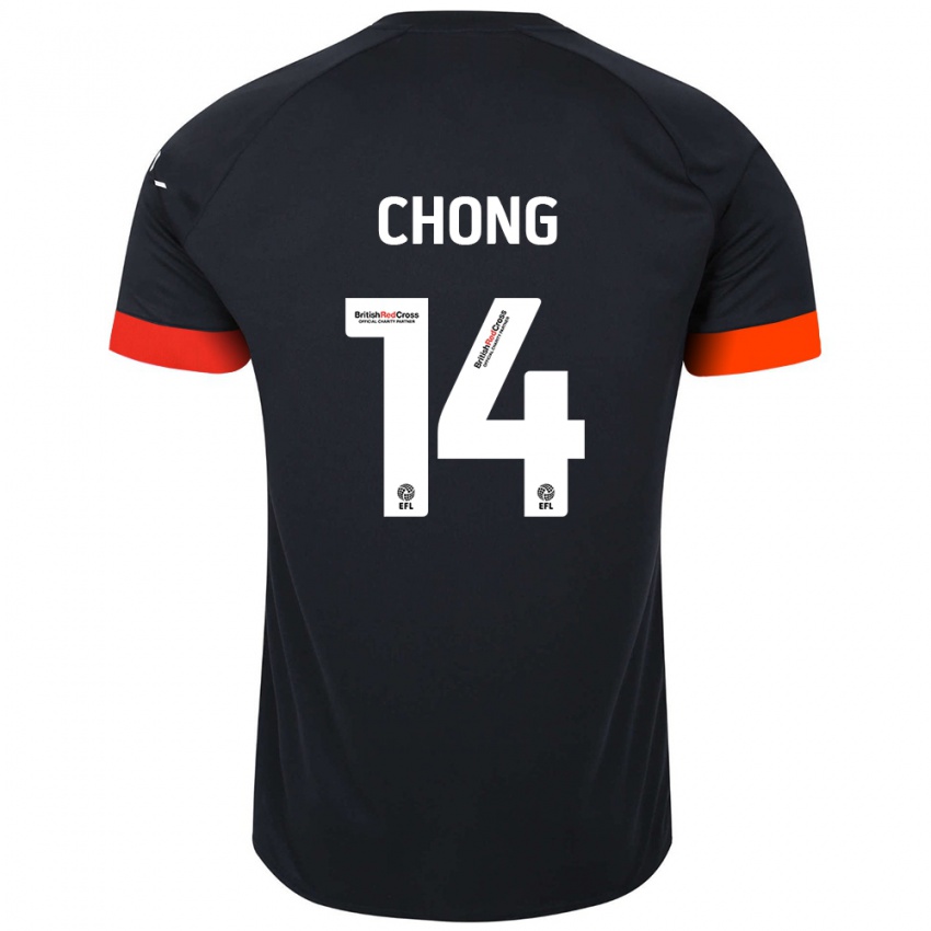 Niño Camiseta Tahith Chong #14 Negro Naranja 2ª Equipación 2024/25 La Camisa México