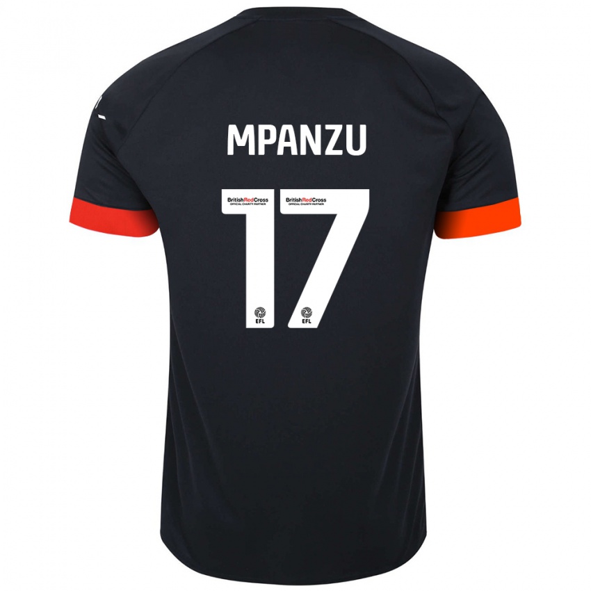 Niño Camiseta Pelly Ruddock Mpanzu #17 Negro Naranja 2ª Equipación 2024/25 La Camisa México