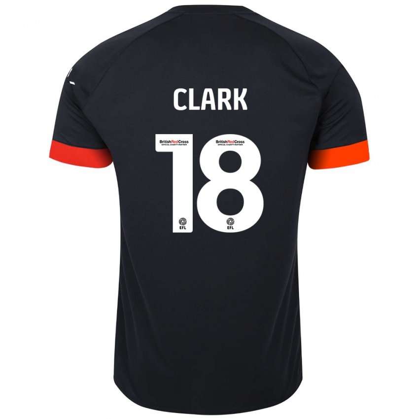 Niño Camiseta Jordan Clark #18 Negro Naranja 2ª Equipación 2024/25 La Camisa México