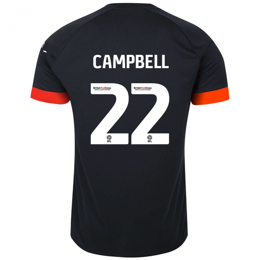 Niño Camiseta Allan Campbell #22 Negro Naranja 2ª Equipación 2024/25 La Camisa México